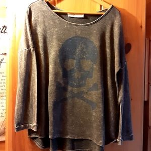 Vintage Havana skull light sweatshirt large
